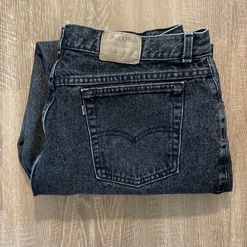 VINTAGE Levi’s Silver Tab 900 Series Acid Wash 80s 90s Black Denim Stone Wash